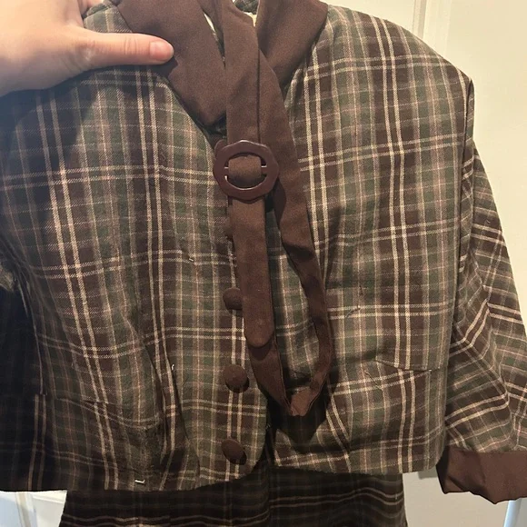 Plaid Dress vintage reproduction wiggle dress - Picture 5 of 8